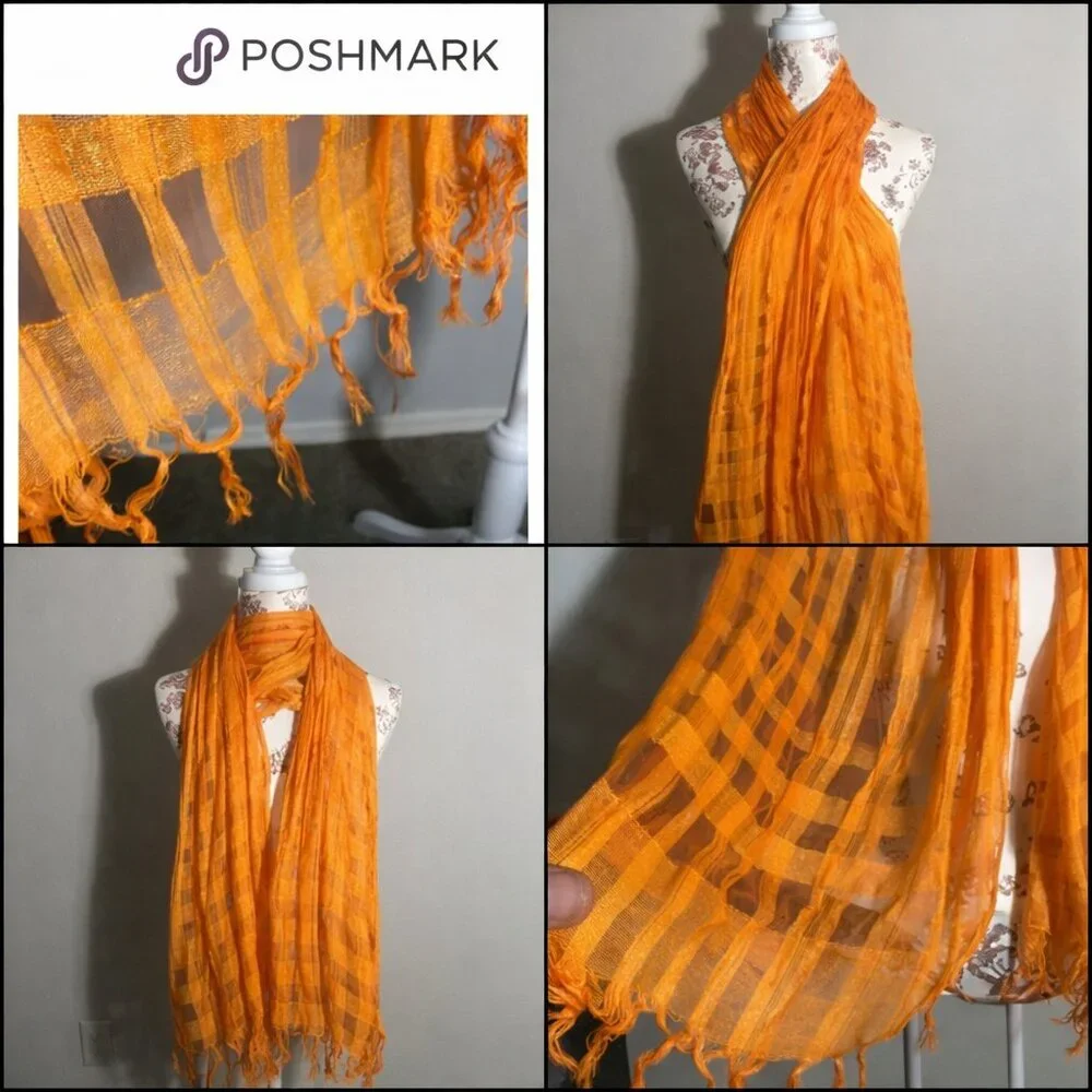 🧡  Vintage Cutwork Scarf | Timeless Artistry & Elegant Detail